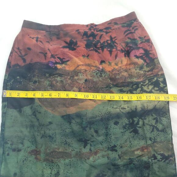Jigsaw Antonio Curcetti Safari Garden Size 6 Back Slit Pencil Skirt - Picture 8 of 10